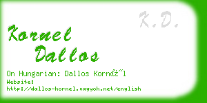 kornel dallos business card